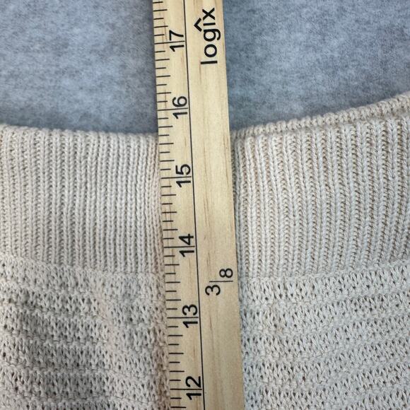 Sincerely Jules Crochet Knit Crop Top & Pants Set XS Oatmeal Stretch Loungewear - Picture 10 of 13